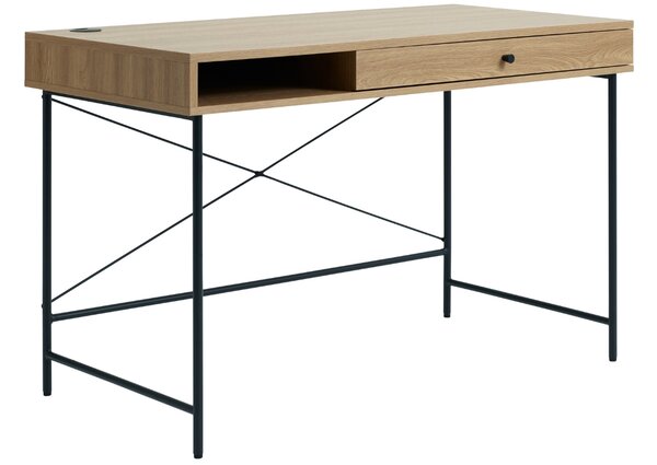 -25 % Dny MOMENTI– Unique Furniture Pracovní stůl Pensacola 120 x 60 cm s dubovým dekorem