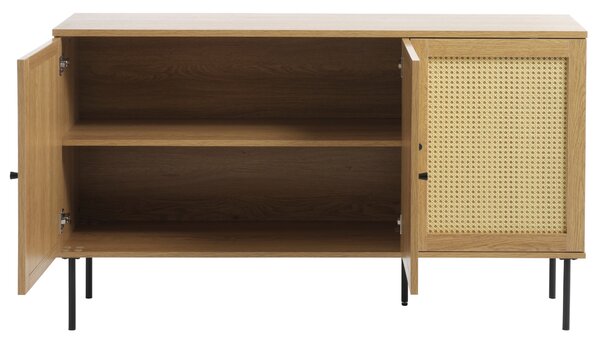 Unique Furniture Komoda Pensacola 140 x 40 cm s dubovým dekorem