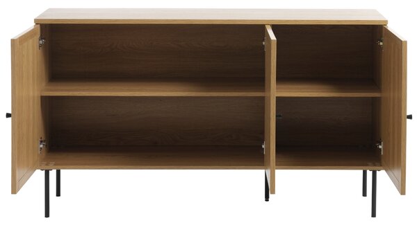 Unique Furniture Komoda Pensacola 140 x 40 cm s dubovým dekorem