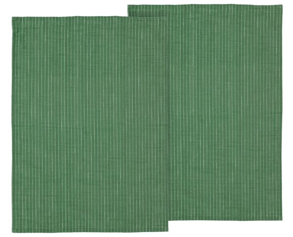 -25 % Dny MOMENTI– Södahl Sada dvou zelených bavlněných utěrek Stripes 70 x 50 cm