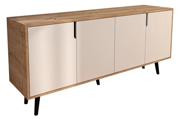 Skříňka Laktino (dub safírový + bílá). Akce -20%