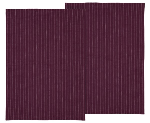 -25 % Dny MOMENTI– Södahl Sada dvou fialových bavlněných utěrek Stripes 70 x 50 cm