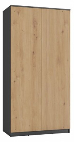 Šatní skříň SD-90 - antracit/dub artisan