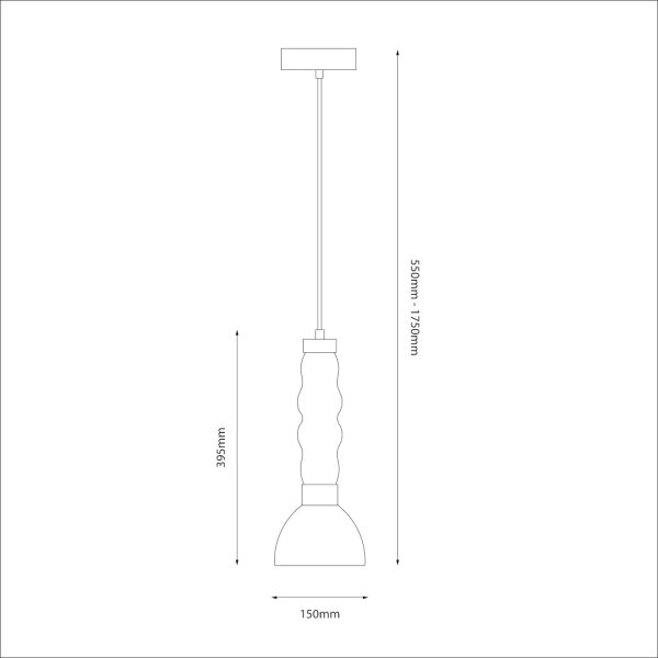 LED Lustr na lanku LUCCO LED/13W/230V pr. 15 cm kouřová