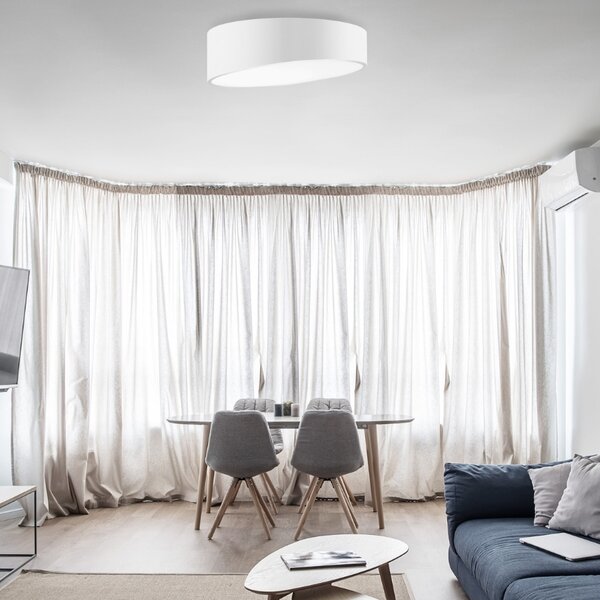 Bílé kovové stropní LED světlo Nova Luce Maggio 50 cm