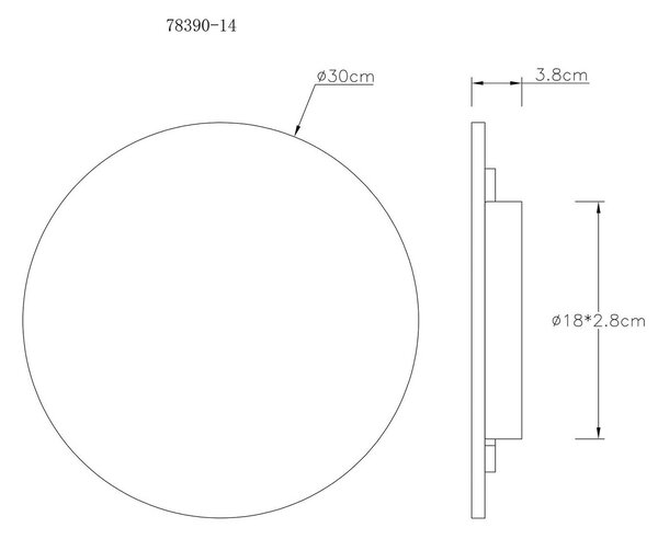 Globo LED nástěnné světlo Jillian, matná bílá, Ø 30 cm, kámen, Bílá / opál, Obývací pokoj / jídelna, Kámen, Moderní