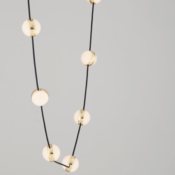 Kovové závěsné LED světlo Nova Luce Alcinoe II. 127 cm