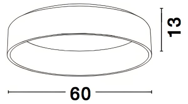 Černé kovové stropní LED světlo Nova Luce Rando 60 cm