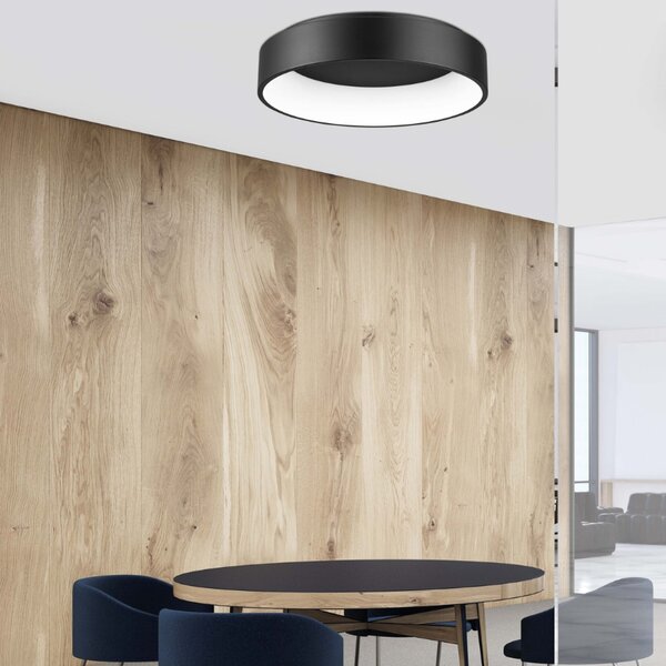 Černé kovové stropní LED světlo Nova Luce Rando 60 cm