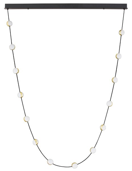 Kovové závěsné LED světlo Nova Luce Alcinoe II. 127 cm