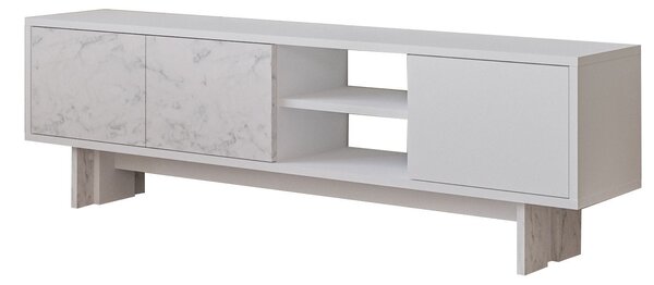 TV stolek/skříňka Ramiro Tv (bílý mramor). Akce -21%