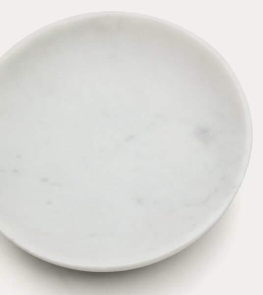 Bílý mramorový servírovací talíř Kave Home Ecin 15 cm