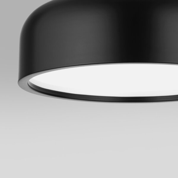 Matně černé kovové stropní světlo Nova Luce Perleto 35 cm