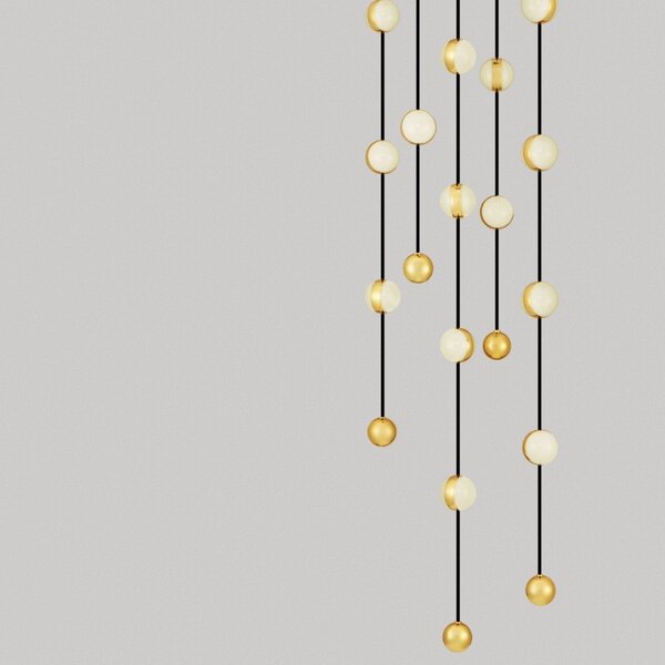 Kovové závěsné LED světlo Nova Luce Alcinoe 38 cm