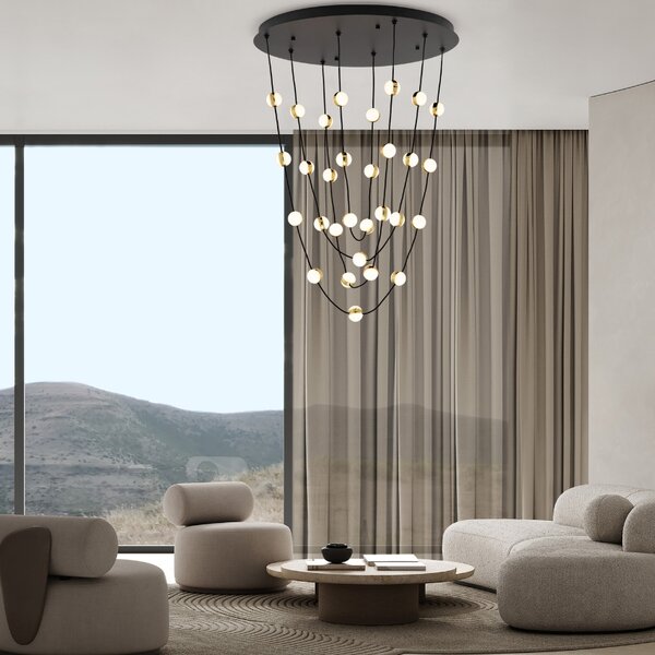 Kovové závěsné LED světlo Nova Luce Alcinoe 84 cm