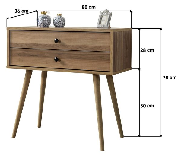 Komoda Vica 52 (ořech). Akce -16%