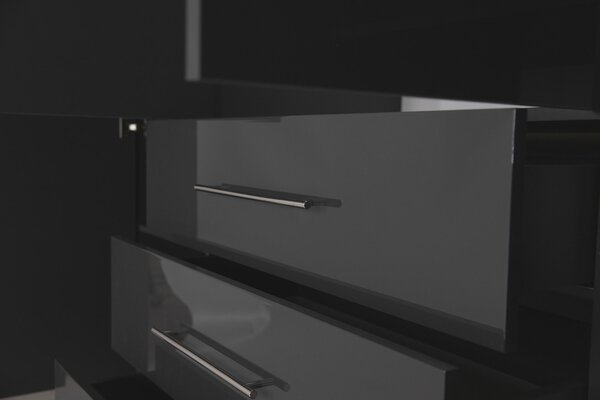 ŠATNÍ SKŘÍŇ, antracitová, vysoce lesklá antracitová, 196/219/59 cm Carryhome - Šatní skříně, Online Only