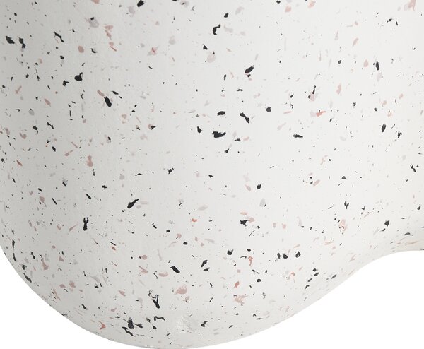 Odkládací stolek TELLARO 32 cm 37 cm Terrazzo efekt Bílé terrazzo
