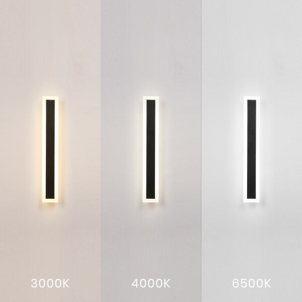 LED Venkovní nástěnné svítidlo WOW LED/20W/230V 3000/4000/6500K 60 cm IP54 černá