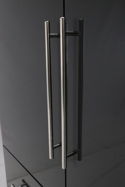 ŠATNÍ SKŘÍŇ, antracitová, vysoce lesklá antracitová, 196/219/59 cm Carryhome - Šatní skříně, Online Only