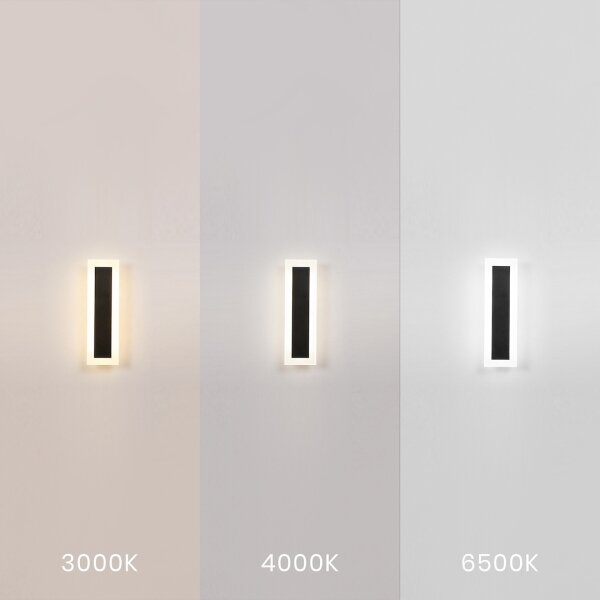 LED Venkovní nástěnné svítidlo WOW LED/10W/230V 3000/4000/6500K 30 cm IP54 černá