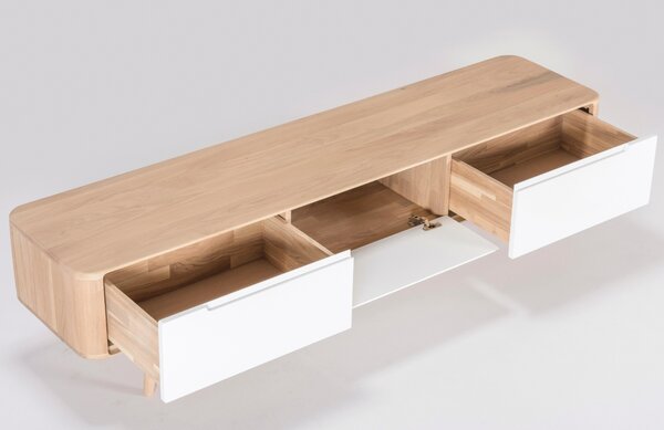 -25 % Dny MOMENTI– Gazzda Dubový TV stolek Ena 225 x 42 cm