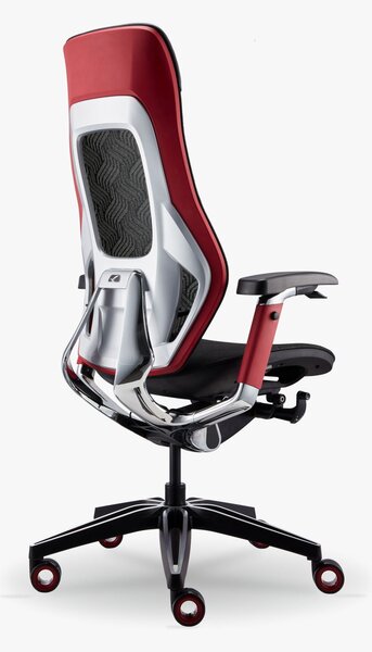 Kancelářská/herní židle ROC červená/stříbrná GTchair