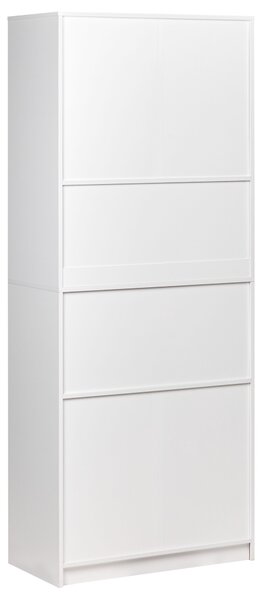 4dveřová knihovna ZEHNA Šedá/Bílá