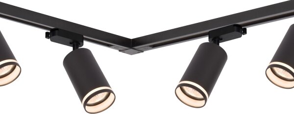 Bodové svítidlo v lištovém systému PIPE 6xGU10/10W/230V černá