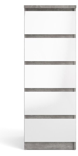 Komoda Naia 76233 bílý lesk/beton - Tvilum