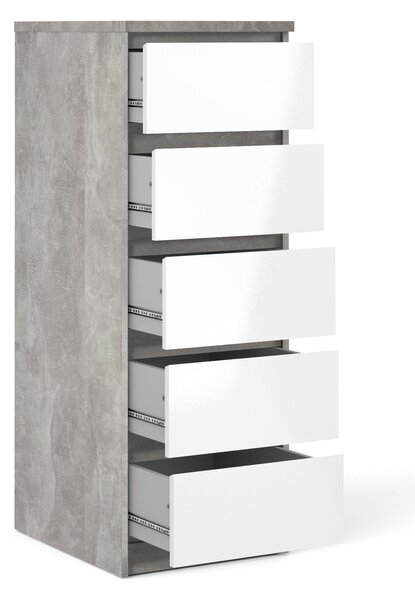 Komoda Naia 76233 bílý lesk/beton - Tvilum