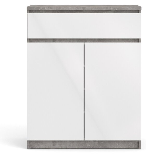 Komoda Naia 76234 beton/ bílý lesk - Tvilum