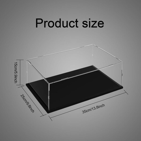 Akrylová vitrína displej box - Zrcadlo na jedné straně - 35 x 25 x 15 cm - Akryl - 360° výhled