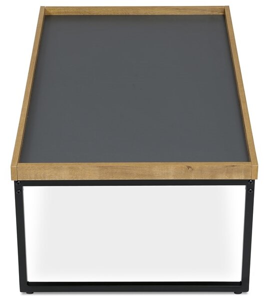 Konferenční stolek GARLEMXER I, 100x60, divoký dub, černý kov