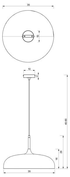 Brilagi - Lustr na lanku ABRAHAM 1xE27/60W/230V pr. 35 cm modrá