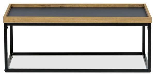 Konferenční stolek GARLEMXER II, 100x60, divoký dub, černý kov