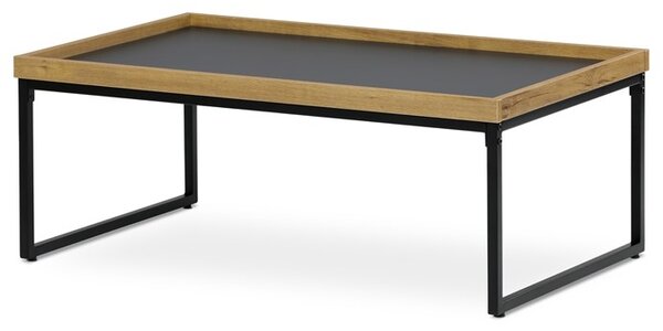 Konferenční stolek GARLEMXER I, 100x60, divoký dub, černý kov