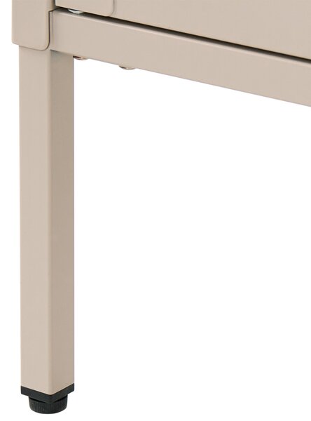 Prosklená komoda LERRYN Kov 90 cm Béžová