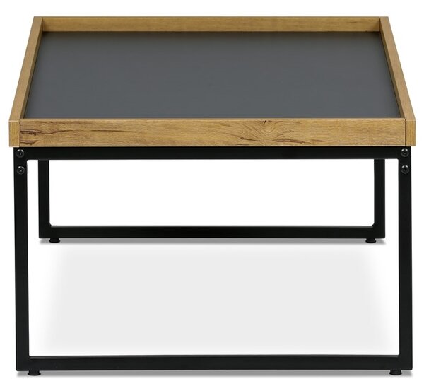 Konferenční stolek GARLEMXER I, 100x60, divoký dub, černý kov