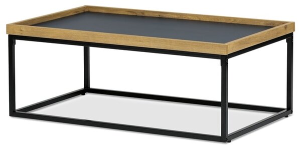 Konferenční stolek GARLEMXER II, 100x60, divoký dub, černý kov