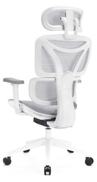 Kancelářská ergonomická židle LEVANO šedá/bílá/černá