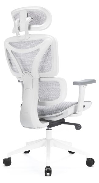 Kancelářská ergonomická židle LEVANO šedá/bílá/černá