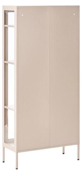 Skleněná vitrína HARTY Kov 80 cm Béžová