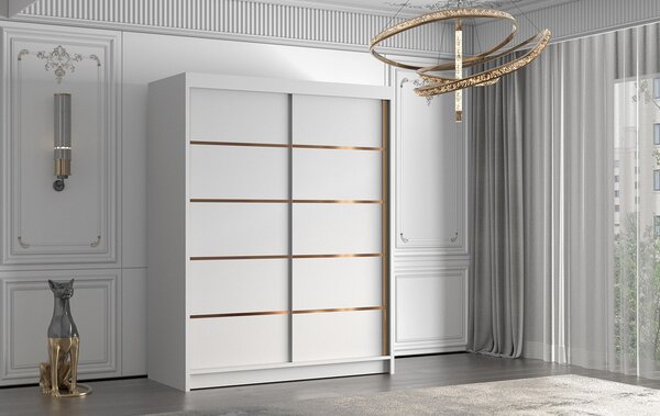 Šatní skříň FLAVIO IV 150 cm - bílá