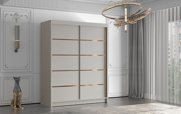 Šatní skříň FLAVIO IV 150 cm - béžová