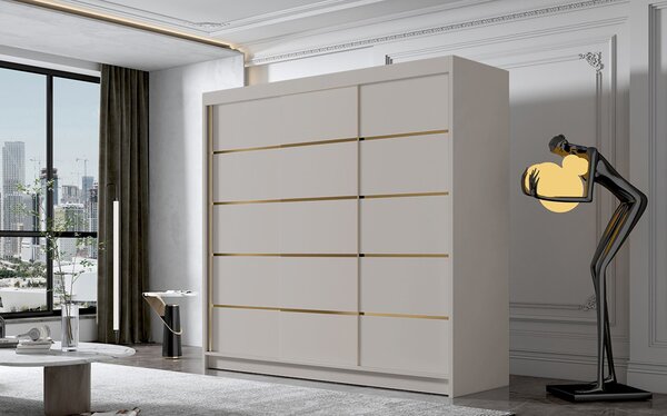 Šatní skříň EVO VII 200 cm - béžová