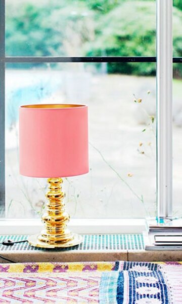 Stolní lampa DESIGN BY US, Zlatá / mosazná, Obývací pokoj, Kov