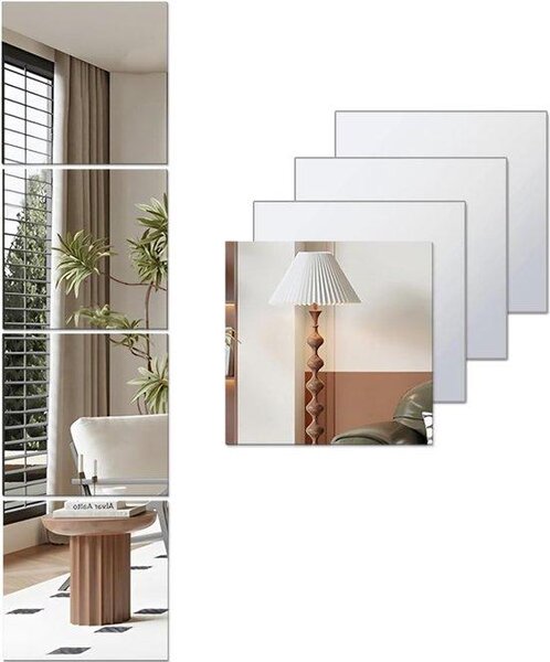 FastShopping - Akrylové nalepovače zrcadla pro Sauna-adhezivní Bezpečné, lehké, plné délky stěnové zrcadlo pro make-up a tělo cvičení v Gym