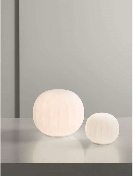 Stolní lampa Luceplan, stmívatelné, Bílá, Obývací pokoj, Sklo