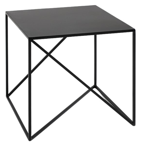 Nordic Design Černý kovový konferenční stolek Mountain 50 x 50 cm